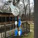 Little Angel Feathers Wind Chime- in blue.