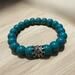 turqoise color glass bead with bead cap for men or women