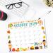 Fall Harvest October 2024 Printable Calendar