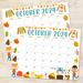 Fall Harvest October 2024 Printable Calendar