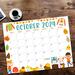 Fall Harvest October 2024 Printable Calendar