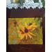 Bee on Cone Flower Mixed Media Art