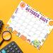 Groovy Retro October 2024 Calendar Printable