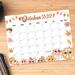 Retro Groovy October 2024 Printable Calendar