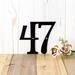 2 digit metal house number sign, in matte black powder coat.