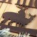 Close up of copper vein powder coat of our buck and doe deer metal wall art.