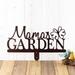 Custom metal garden sign with first name and butterfly image, in copper vein powder coat.