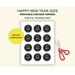 Black and Gold 
Happy New Year 2025 Cupcake Toppers Printable