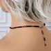 Choker and extender chain on a mannequin.