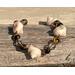 Boho bracelet featuring vintage components and lucite shell beads 