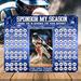 Baseball Pick a Date Editable Donation Calendar Template