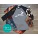 Dog Lover's Halloween Graphic Tee - Happy Halloweenie Dachshund Dog Halloween 3/4-Sleeve Raglan Shirt
