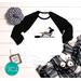 Dog Lover's Halloween Graphic Tee - Happy Halloweenie Dachshund Dog Halloween 3/4-Sleeve Raglan Shirt