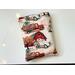 this fall book sleeve has a light brown background with farmhouse, truck filled with pumpkins and fall trees