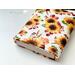 the inside of the padded book pouch matches the outside of the floral book cover