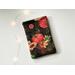 this fall kindle sleeve has a brown background with gold sparkles on the pumkins and sunflowers
