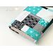 the inside of the padded book pouch matches the outside of the quilted book cover