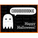 Printable Halloween Cookie Treat Cards - Ghost Design, Coooooookie Happy Halloween Cookie Treat Bag Cards