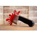 wooden wall-mounted knife hook with red blood splatter dimensions - horror-themed wall hooks - horror decor