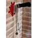 hanging wooden wall-mounted knife hook with red blood splatter - horror-themed wall hooks - horror decor - jewelry holder