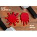 pair of wooden wall-mounted knife hooks with red resin blood splatter and red blood drip options - horror-themed wall hooks - horror decor