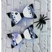 Two different styles of Black, white and lavender purple Halloween hair bows. See next photos for more details. Bows are sold individually. 