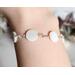 Mother of Pearl Sterling Silver Bracelet on wrist