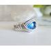 Sterling Silver Blue Eye Ring