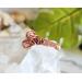 Chalcedony Rose Copper Ring
