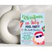 Hilarious Santa Christmas in July Pool Party Invitation