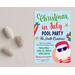 Hilarious Santa Christmas in July Pool Party Invitation