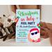 Hilarious Santa Christmas in July Pool Party Invitation