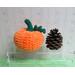 Plush crochet pumpkin