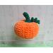 Plush crochet pumpkin