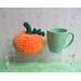 Plush crochet pumpkin