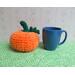 Plush crochet pumpkin