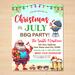BBQ Pool Party Invite for Christmas in July