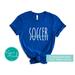 Personalized Soccer Spirit Apparel - Custom Short-Sleeved Soccer Mom Shirt Customized with Team Colors