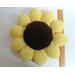 Crochet Plush Sunflower Pillow