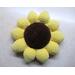 Crochet Plush Sunflower Pillow