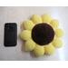Crochet Plush Sunflower Pillow