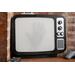 front view of hanging wall-mount Retro TV LED Lightbox Sign with creepy hand for Horror Movie Fans, Gamers, Bedroom Decor - light wall art 