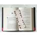 cute bookish bookmark has a light brown background with brown outlines of floral and books all over the bookish page saver