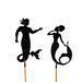 Black mermaid shadow puppet