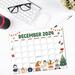 Retro December Calendar with Cute Style