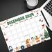 Retro December Calendar with Cute Style