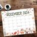 Cute Whimsical December Calendar Printable