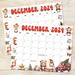 Vintage Retro December Calendar