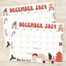 Whimsical December Calendar with Cute Retro Art
