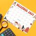 Whimsical December Calendar with Cute Retro Art